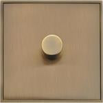 Executive Concealed Fix Plate Light Switch & Socket Range - Flat Screwless Plate With Rounded Edges - Antique Brass