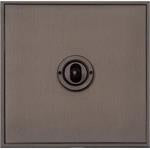 Executive Concealed Fix Plate Light Switch & Socket Range - Flat Screwless Plate With Rounded Edges - Matt Bronze