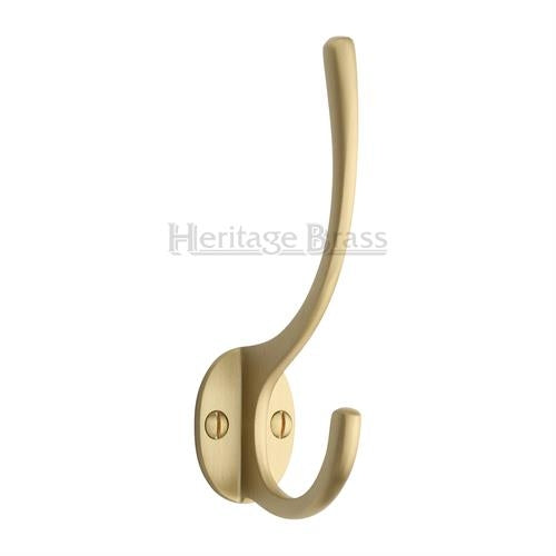 Traditional Hat & Coat Hook - Satin Brass
