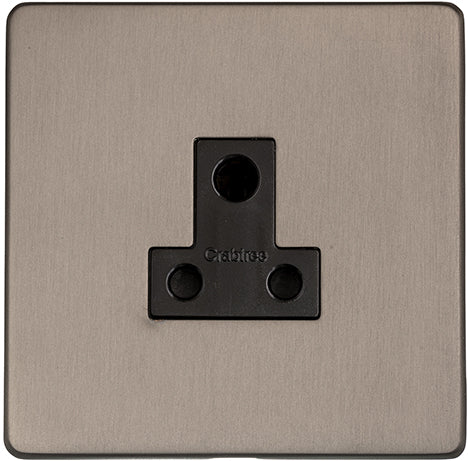 Studio Concealed Fix Plate Light Switch & Socket Range - Flat Screwless Plate With Rounded Edges - Aged Pewter