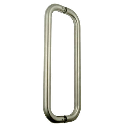 D Shaped Pull Handles - Back to Back Fixing Pair - Satin Stainless Steel