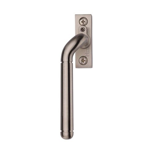 Cranked Locking Espagnolette Handle - Window Fastener - Left & Right Hand - Overall Height 135mm - Satin Nickel