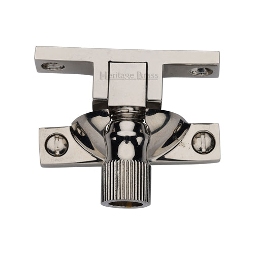 Narrow Pattern Brighton Style Sash Window Fastener - 56mm x 12mm - Polished Nickel