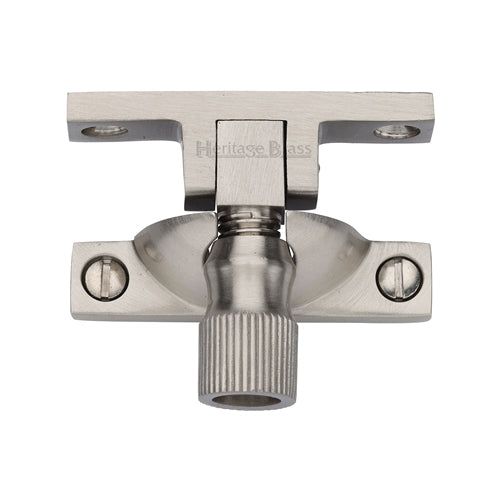 Narrow Pattern Brighton Style Sash Window Fastener - 56mm x 12mm - Satin Nickel