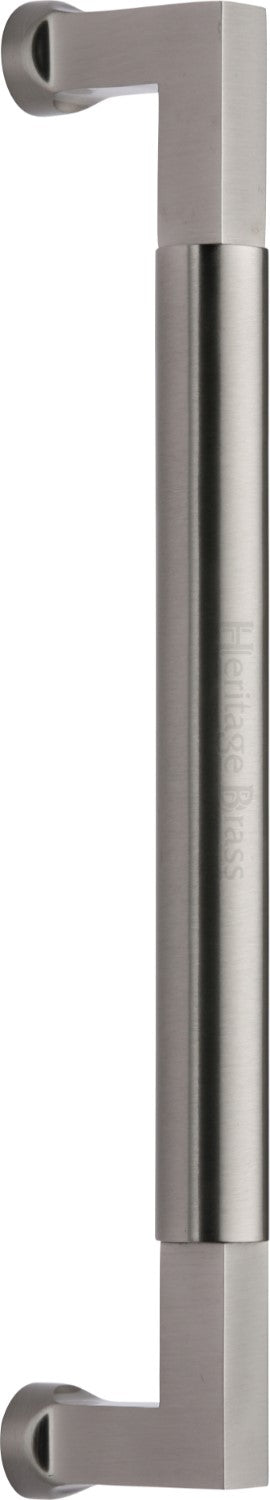 Bauhaus Knurled Grip Door Pull Handle - Two Sizes Available - Satin Nickel