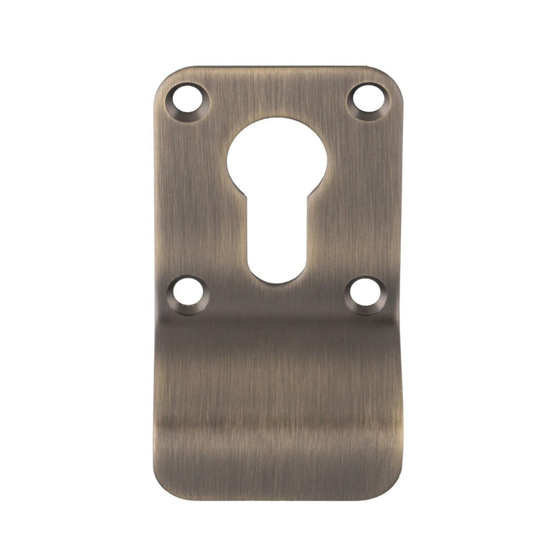 Euro Cylinder Pull - Face Fixed - Antique Brass