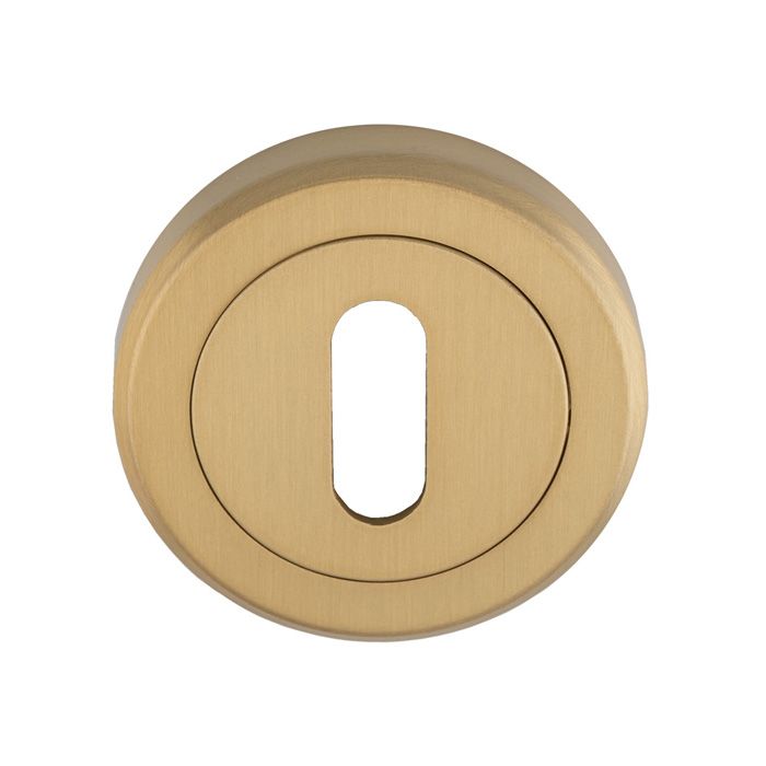 Standard Profile Round Escutcheon - Satin Brass Plated