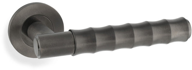 Spitfire Bamboo Lever Handle On Concealed Fix Low Profile Round Rose - Dark Bronze PVD