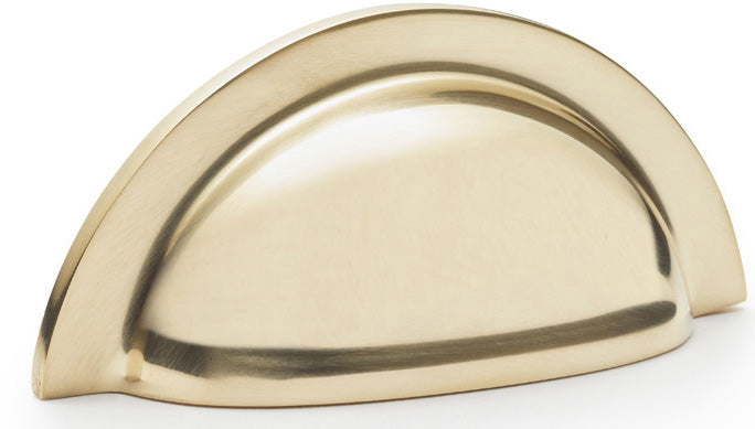 Bardom Ridged Cup Handle - Rear Fix - Polished Brass (Lacquered)
