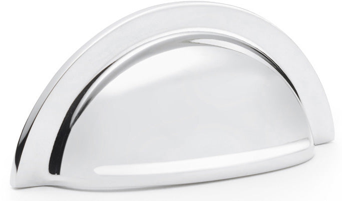 Bardom Ridged Cup Handle - Rear Fix - Polished Chrome