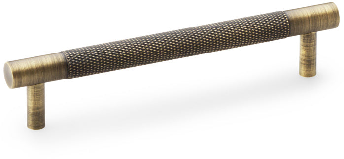 Brunel Knurled T-Bar Cabinet Handle - Available In Six Sizes - Antique Brass (Lacquered)