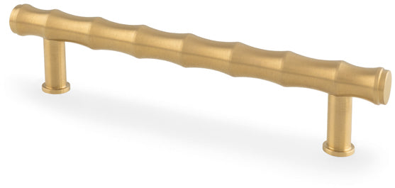 Crispin Bamboo T-bar Cabinet Handle - Available In Three Sizes - Satin Brass PVD