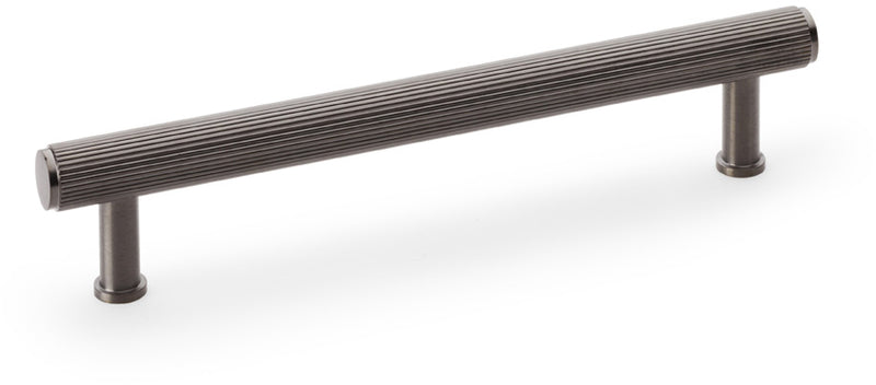 Crispin Reeded T-bar Cabinet Handle - Available In Three Sizes - Dark Bronze PVD
