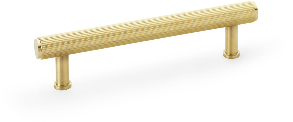 Crispin Reeded T-bar Cabinet Handle - Available In Three Sizes - Satin Brass PVD