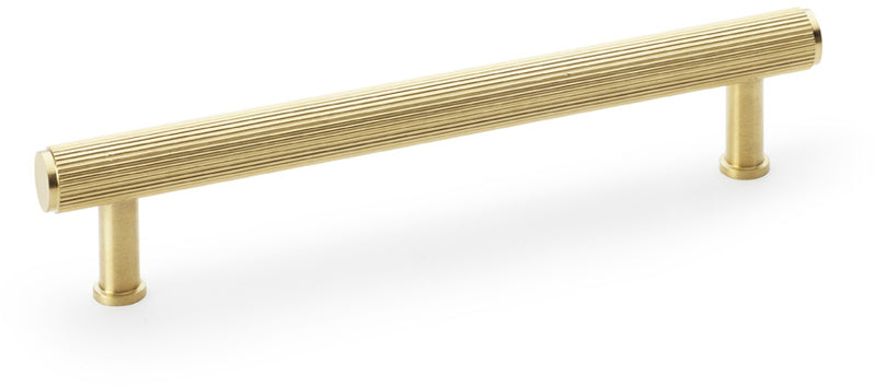 Crispin Reeded T-bar Cabinet Handle - Available In Three Sizes - Satin Brass PVD