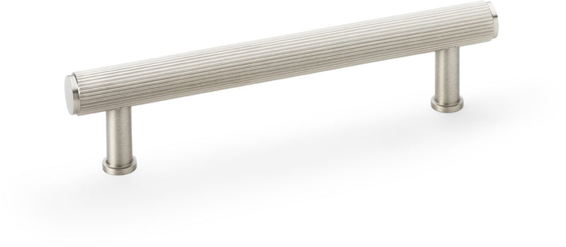 Crispin Reeded T-bar Cabinet Handle - Available In Three Sizes - Satin Nickel