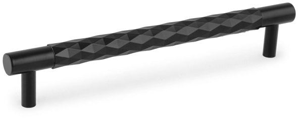 Diamond Cut Cabinet Handle - Matt Black