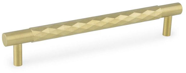 Diamond Cut Cabinet Handle - Satin Brass PVD