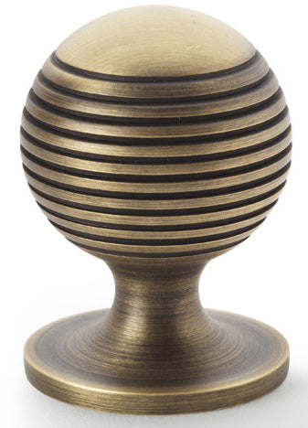 Caesar Cupboard Knob - Available In Three Sizes - Antique Brass (Lacquered)