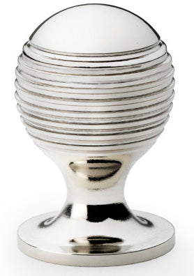 Caesar Cupboard Knob - Available In Three Sizes - Polished Nickel