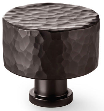 Leila Hammered Cupboard Knob - Available In Two Sizes - Dark Bronze