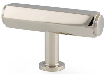 Vesper Hex T-Bar Cupboard Knob - Polished Nickel
