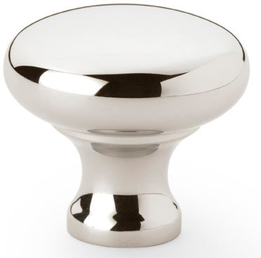 Wade Round Cupboard Knob - Available In Two Sizes - Polished Nickel