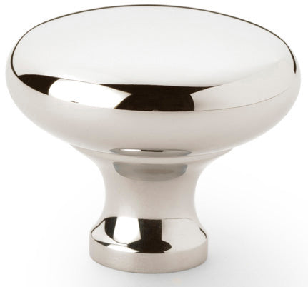Wade Round Cupboard Knob - Available In Two Sizes - Polished Nickel