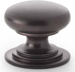 Waltz Round Cupboard Knob - Available In Three Sizes - Dark Bronze