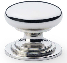 Waltz Round Cupboard Knob - Available In Three Sizes - Polished Nickel