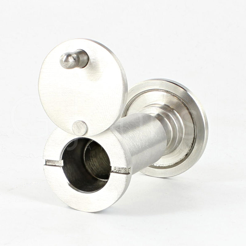 60 Minute Fire Rated Stainless Steel Door Viewer - Spy Hole For Front Doors 35mm - 55mm Thick - Satin Stainless Steel
