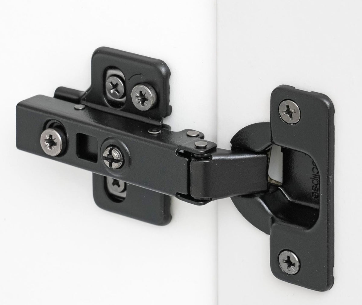Full Overlay Concealed Kitchen And Wardrobe Hinges Matt Black