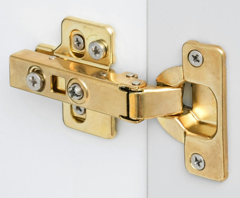 Full Overlay Concealed Kitchen And Wardrobe Hinges Satin Brass Plated
