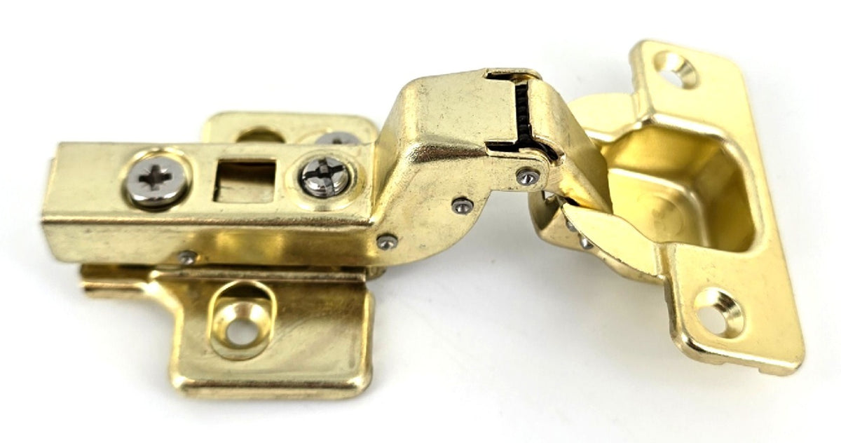 Inset Concealed Kitchen And Wardrobe Hinges For Flush Doors Satin Brass Plated