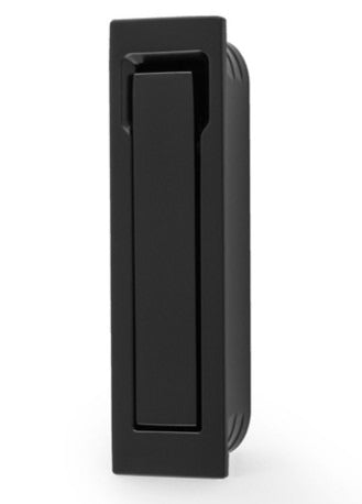 60106.1 - Square End Flush Fitting Pop Out Edge Pull For Sliding Pocket Doors 70mm x 19mm x 16mm - Matt Black