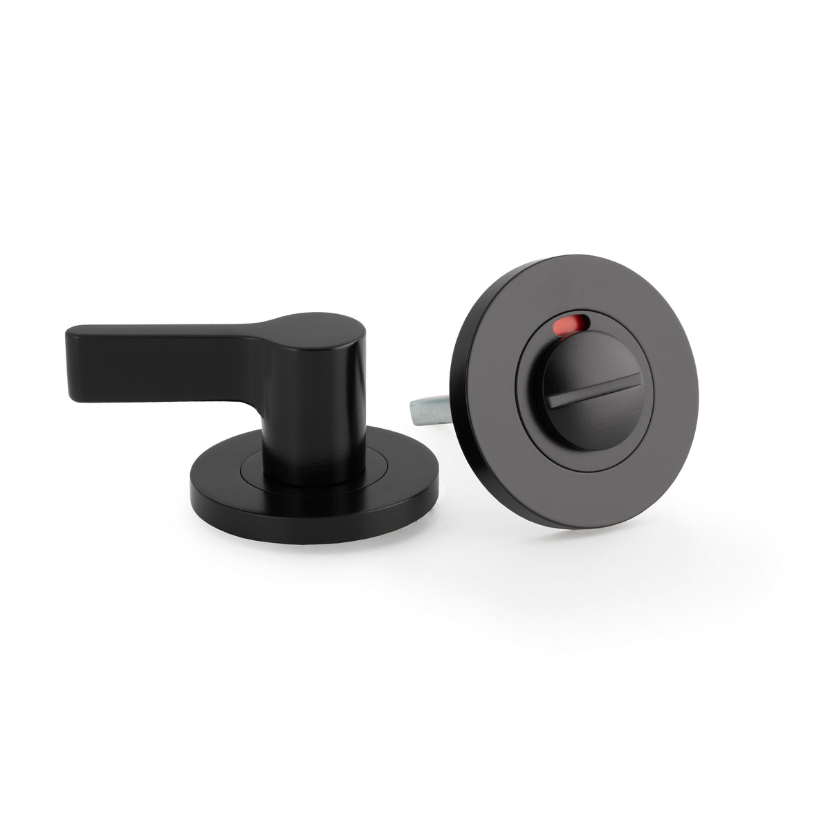 Bathroom Turn And Release With Large Accessible Turn And Indicator Matt Black