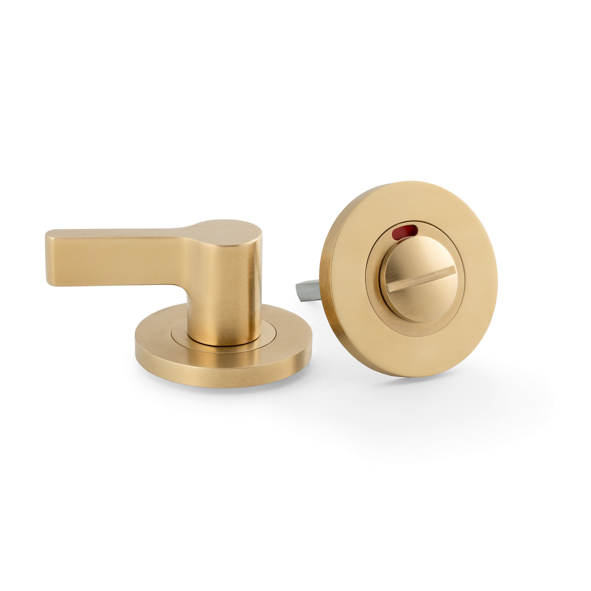 Bathroom Turn And Release With Large Accessible Turn And Indicator PVD Satin Brass Plated
