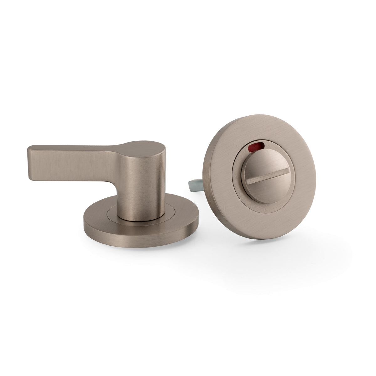Bathroom Turn And Release With Large Accessible Turn And Indicator Satin Nickel