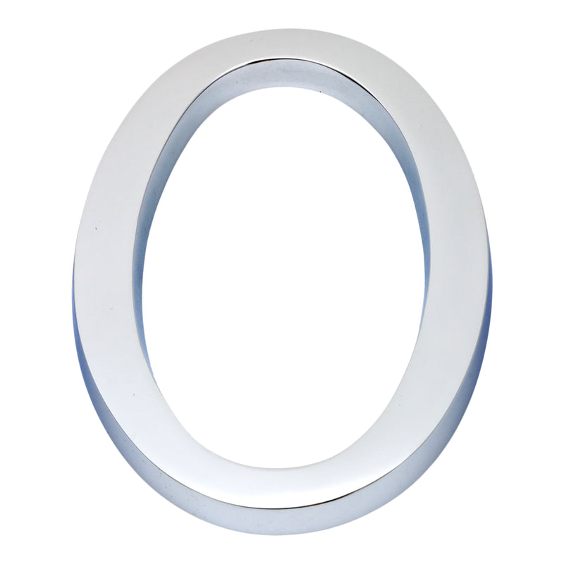 Large Bold Style - Pin Fix Front Door Numbers - 152mm High - Polished Chrome
