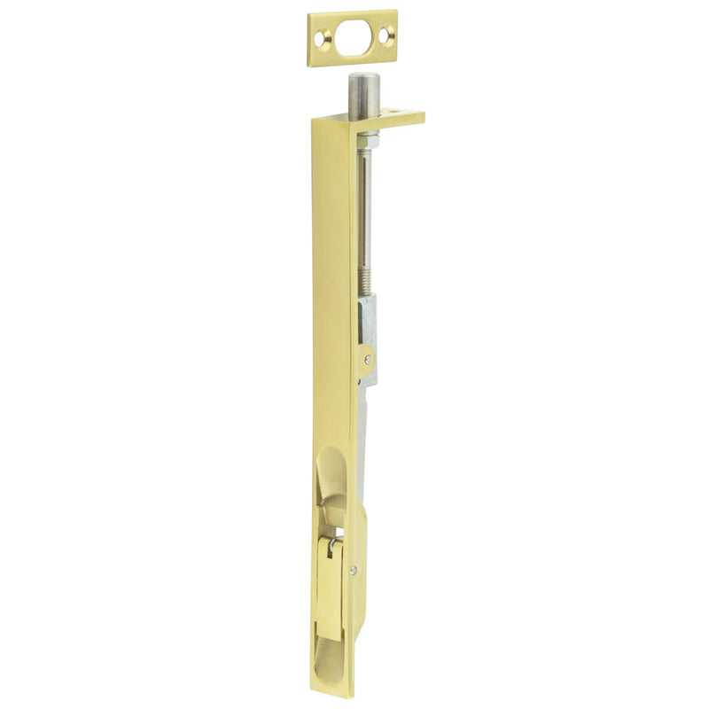 Fire Rated Lever Action Flush Bolt Polished Brass PVD Plated