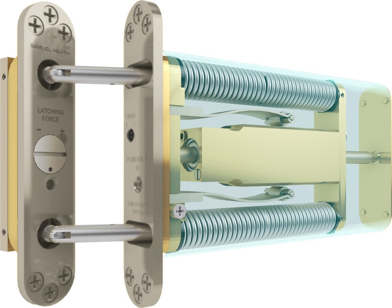 Powermatic R100 - CE Marked Fire Rated Concealed Controlled Jamb Mounted Door Closer - Satin Nickel