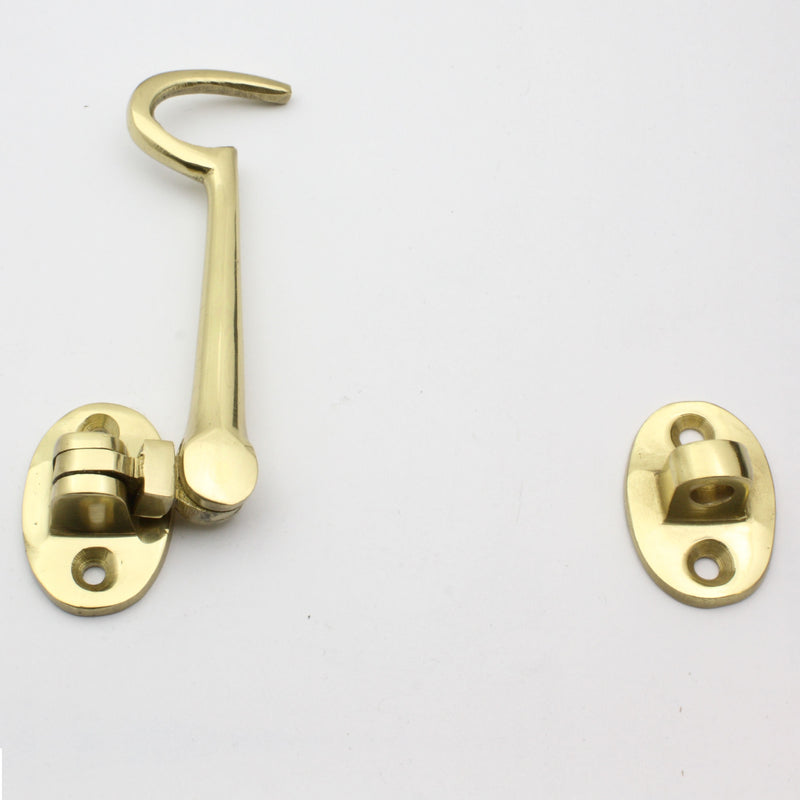 Cabin Hook - Polished Brass - G Johns & Sons Ltd - Architectural Ironmongery