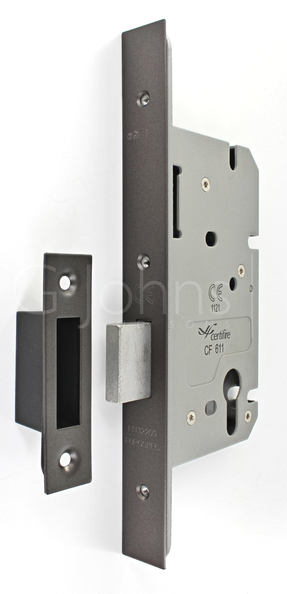 Architectural Quality DIN Style Euro Profile Mortice Deadlock - CE Marked - Fire Rated - Certifire Aprroved - Matt Bronze