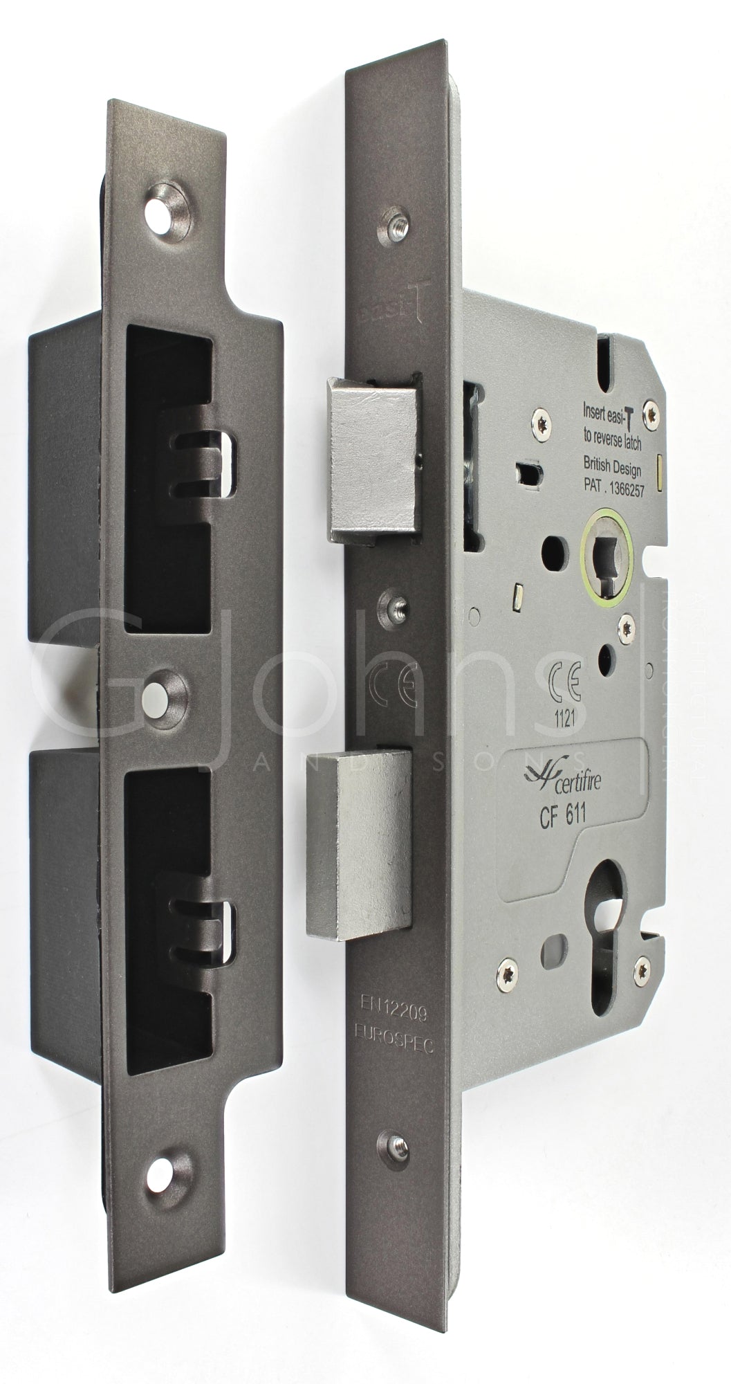Architectural Quality DIN Style Euro Profile Sash Lock - CE Marked - Fire Rated - Certifire Aprroved - Matt Bronze