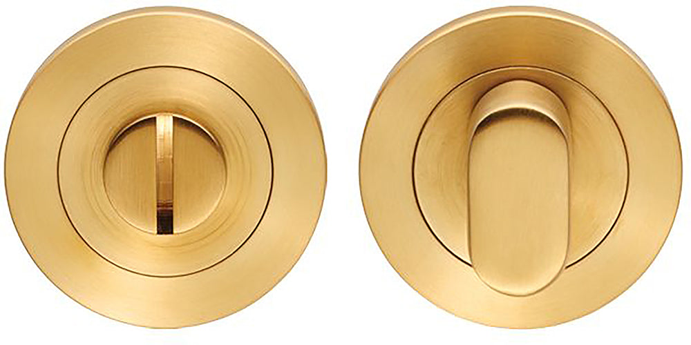 Bathroom Turn & Release Set - Satin Brass PVD