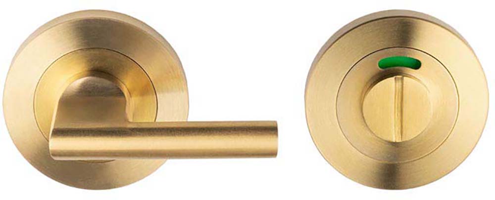 Bathroom Turn & Release - With Large Accessible Turn - PVD Satin Brass