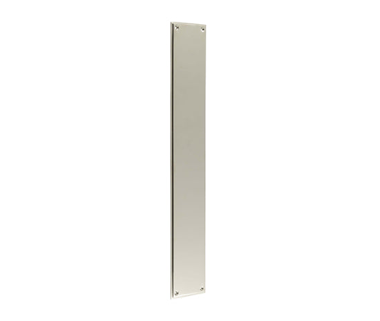 Rectangular Face Fixed Finger Plate With Stepped Edges - 450mm x 75mm - Polished Nickel