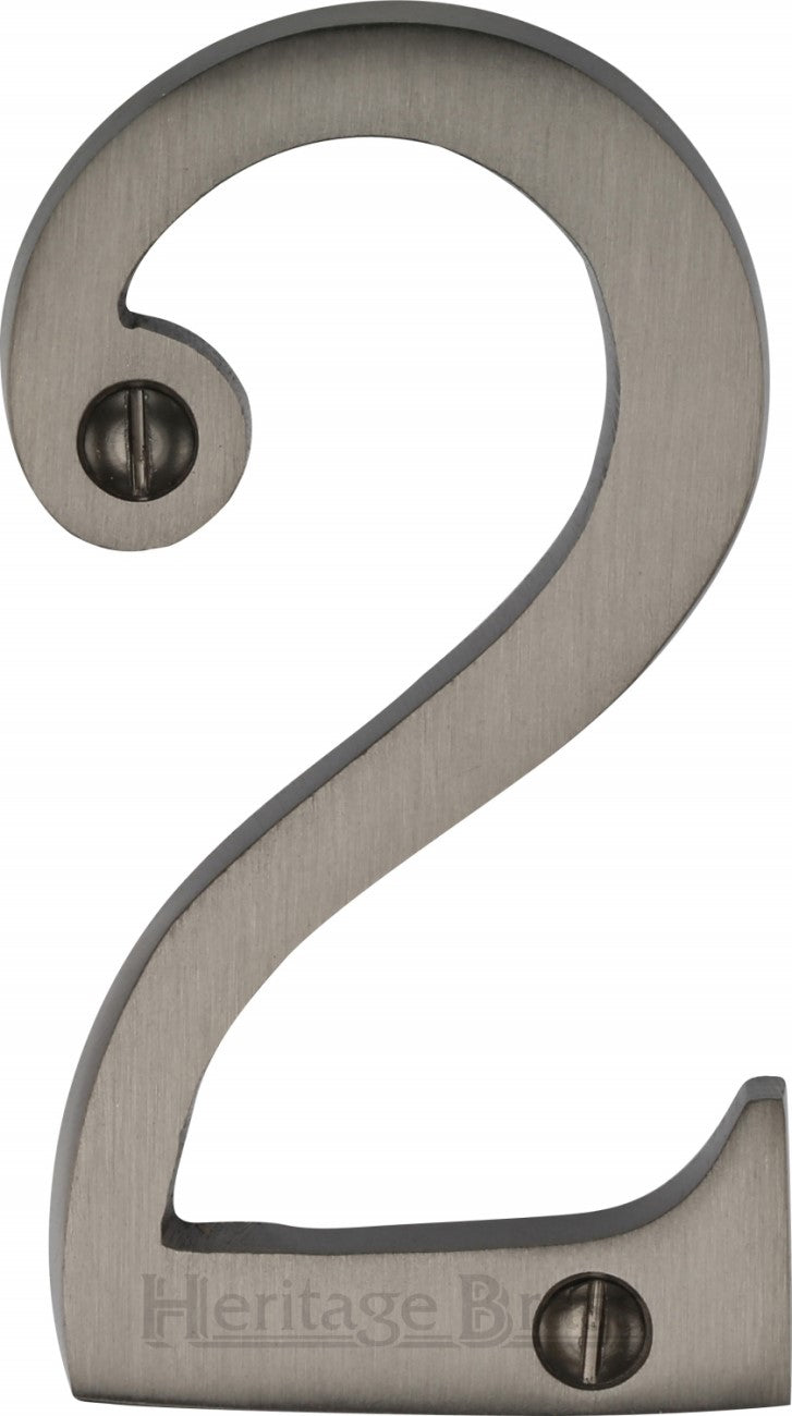76mm High Screw Fix House Numbers - 0 - 9 - Matt Bronze