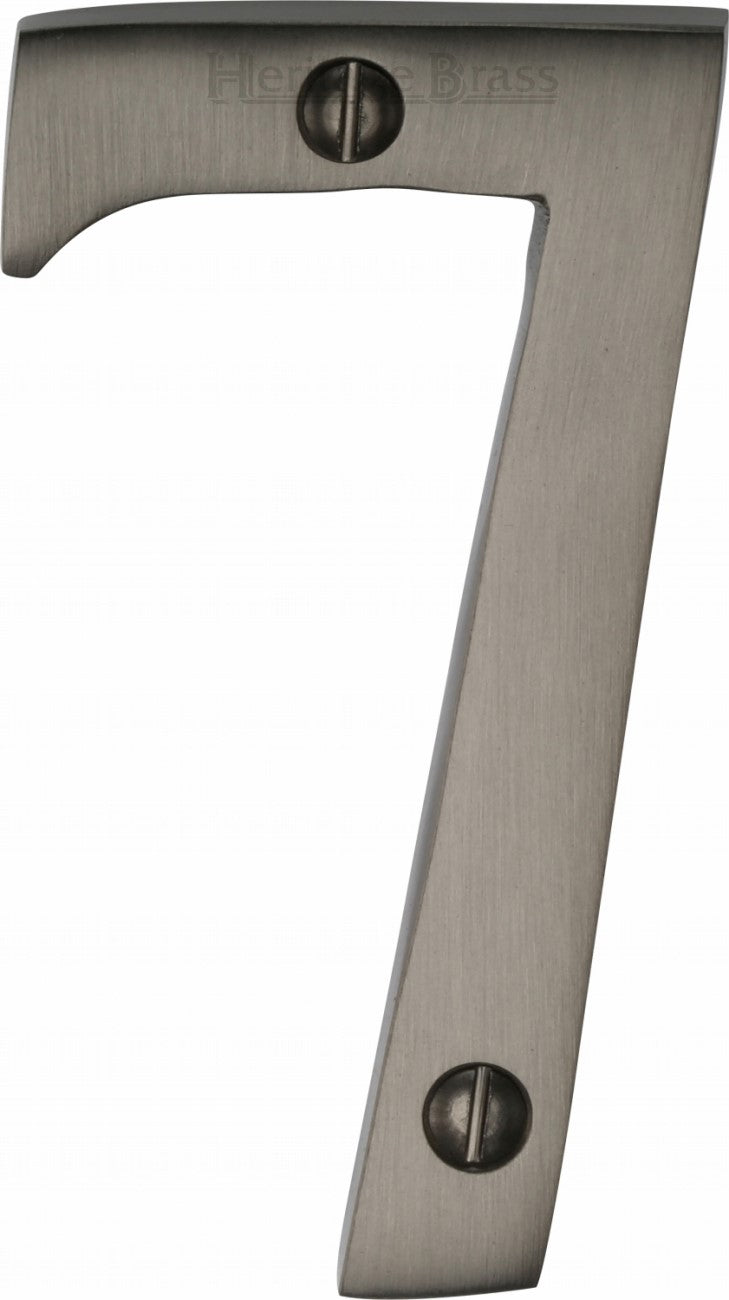 76mm High Screw Fix House Numbers - 0 - 9 - Matt Bronze