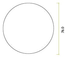 Disabled Symbol - Circular Screw Fix Sign - Diagram